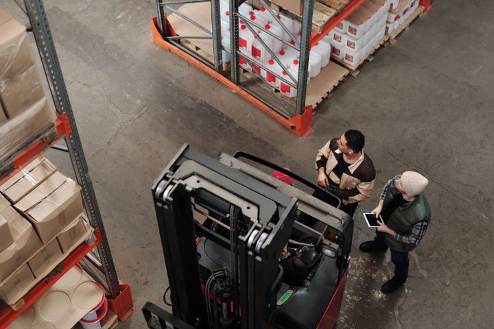 Home Forklift operator and warehouse logistics team